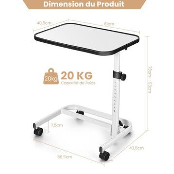 2dekans | Coast Bedtafel - Verstelbaar & Kantelbaar - Tot, Huis en Inrichting, Tafels | Eettafels, Ophalen of Verzenden, Zo goed als nieuw