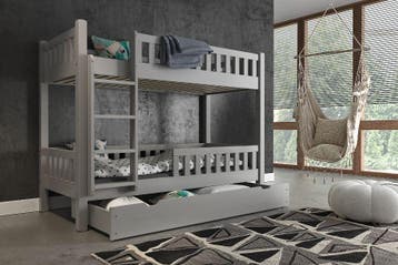 Rockwood® Stapelbed Tom Grey Inclusief 3 lattenbodems  en  2, Ophalen of Verzenden, Nieuw