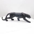 Decoratief ornament - Black Resin Panther Sculpture –