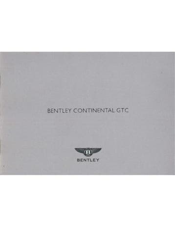 2004 BENTLEY CONTINENTAL GTC MEDIA BROCHURE ENGELS, Nieuw, Author