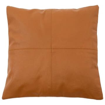 Bazar Bizar De Four Panel Leather Kussenhoes - Camel - 40x40, Ophalen of Verzenden, Zo goed als nieuw, Bruin