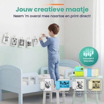 2dekans | ODESSEY Kindercamera met Printer - Full HD -, Ophalen of Verzenden, Zo goed als nieuw