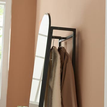 Garderobespiegel Frenraby met kledingrek 165x40x35 cm zwart, Huis en Inrichting, Woonaccessoires | Spiegels, Verzenden, Nieuw