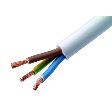 VMVL kabel wit 3x1,5² mm per meter, Ophalen of Verzenden, Nieuw