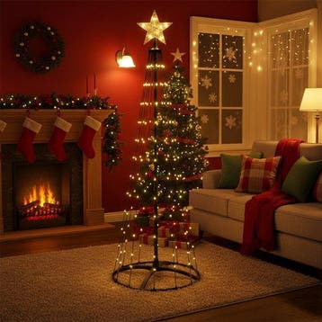 2dekans | koopman Verlichte boom - 300 cm - 550 LED - warm, Ophalen of Verzenden, Zo goed als nieuw