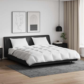 vidaXL Dekbed Set met kussen 3 st Wit Donsveertjes, Verzenden, Nieuw, Wit
