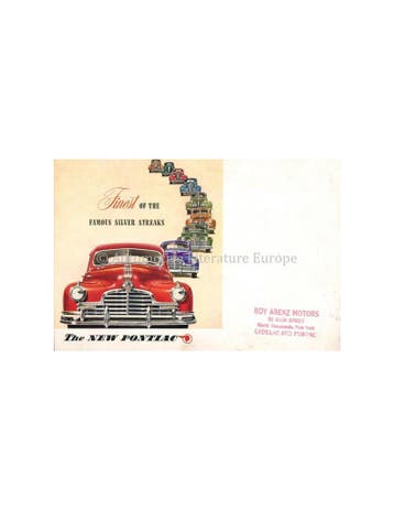 1945 PONTIAC FINEST OF THE FAMOUS SILVER STREAKS BROCHURE, Nieuw, Author