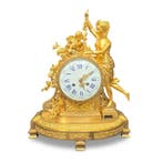 Figurale pendule Lodewijk XVI-stijl - Verguld brons - 1860 -
