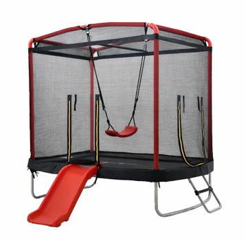 Trampoline rechthoekig 126x193cm | Glijbaan+Schommel | Ni..., Kinderen en Baby's, Speelgoed | Buiten | Trampolines, Ophalen of Verzenden