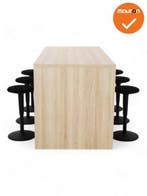 Hoge tafel WOOD - 220x100 cm - in 3 kleuren - NIEUW, Vergader- of Presentatieruimte, Ophalen of Verzenden, Nieuw zonder verpakking