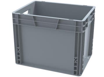 Stapelbak, 400x300x320 mm, euronorm, grijs kunststof, nieuw, Ophalen of Verzenden