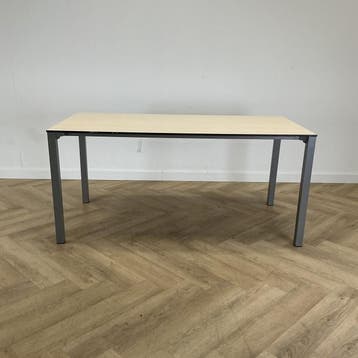 Eromes kantinetafel 160x80 cm,  ahorn - grijs, Ophalen of Verzenden, Gebruikt, Bureau