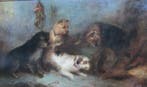 George Armfield (1808-1893) - Terriers ratting, Antiek en Kunst