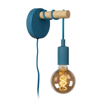 Blauwe wandlamp Paulien, metaal, Ophalen of Verzenden, Nieuw