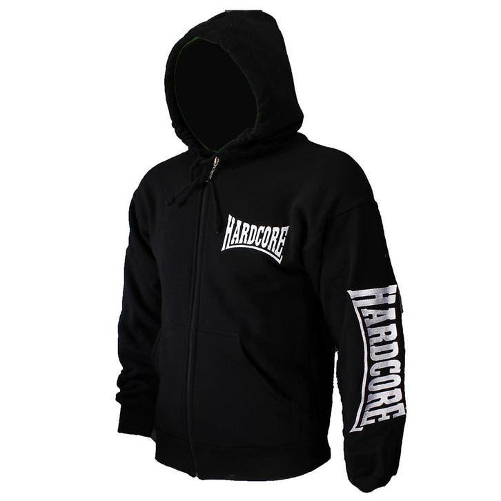 Hardcore Geborduurd Logo Vest Hoodie met Rits en Capuchon, Kleding | Heren, Truien en Vesten, Verzenden