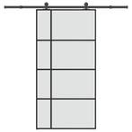 vidaXL Schuifdeur met beslag 102,5x205 cm ESG-glas en, Verzenden, Nieuw