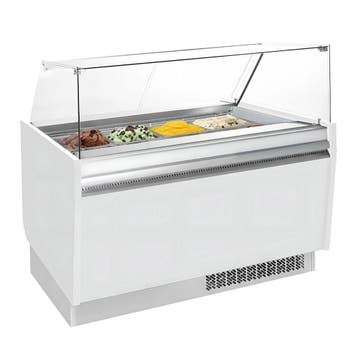 GGM Gastro | Ijsvitrine LIAM - 1562mm - statische koeling -, Verzenden, Nieuw in verpakking