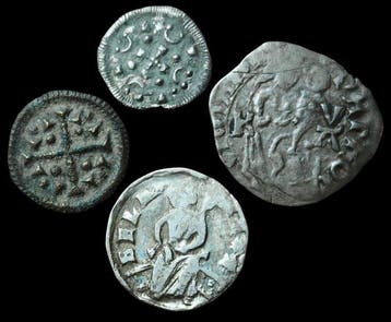 . Europa, middeleeuws, Hongarije Set of 4 coins various, Postzegels en Munten