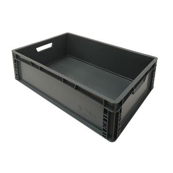 Stapelbak 600x400x170 mm, Euronorm, donkergrijs, PP, nieuw -, 40 tot 60 cm, 50 tot 75 cm, Ophalen of Verzenden, Nieuw