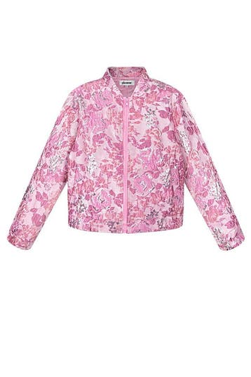 Korte Sportieve Jas Dames – Bloemenprint | Roze of Groen, Verzenden, Nieuw