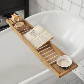 Luxe Bamboe Badplank 80cm - Extra Lang & Gelakt - Met Houder, Verzenden, Nieuw