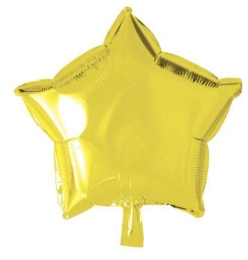 Folieballon ster geel, Verzenden, Nieuw, Versiering, Overige