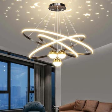 Luxe LED Cirkel Hanglamp – Moderne Kroonluchter, Verzenden, Nieuw