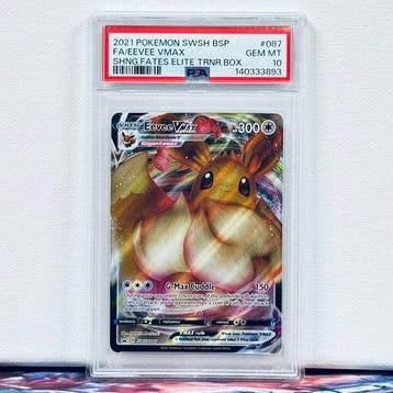 Pokémon Graded card - FA/EEVEE VMAX #087 - Pokémon - PSA 10, Nieuw