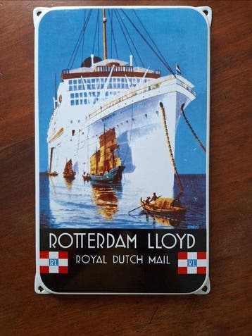 Rotterdam Lloyd - Emaille reclamebord - Reclamebord -
