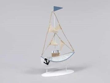 Zeilschip Metaal Staand Maritiem 12x23 cm, Ophalen of Verzenden, Nieuw