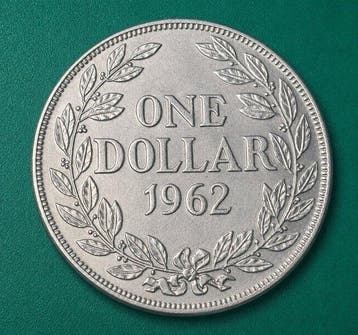 Liberia. 1 Dollar 1964 (Zonder minimumprijs)