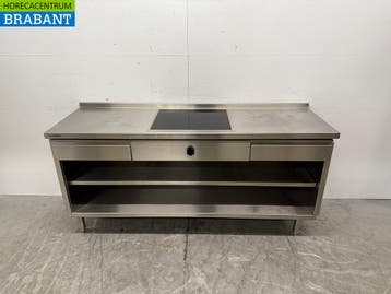 RVS Werktafel met inbouw inductie Fornuis 188 cm 400V Horeca, Zakelijke goederen, Horeca | Keukenapparatuur, Ophalen of Verzenden