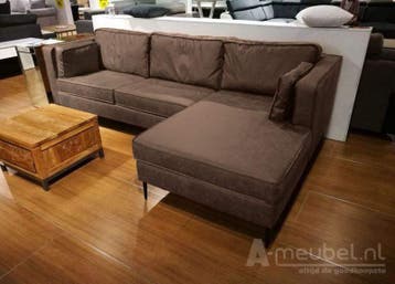 Loungebank Borne - loungebanken - Taupe, Huis en Inrichting, Banken | Bankstellen, Nieuw, Stof