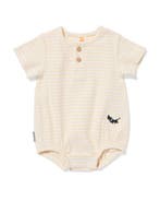 HEMA Takkie newborn romper strepen gebroken wit, Verzenden, Nieuw