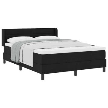 vidaXL Boxspringbed met hoofdeinde Zwart 200 x 160 cm Stof, Huis en Inrichting, Slaapkamer | Bedden, Verzenden, Nieuw, Zwart, Stof