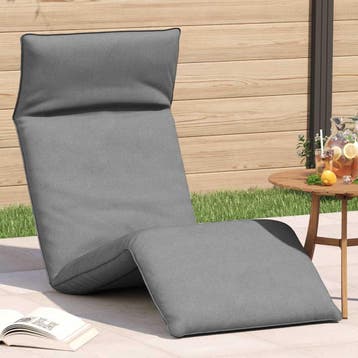 vidaXL Ligstoel inklapbaar 175x54x8,5 cm Oxford stof grijs, Verzenden, Nieuw