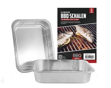 BBQdeco Aluminium bakjes XXL (5 stuks), Verzenden, Nieuw