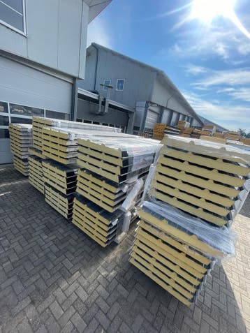 Sandwichpaneel 100/130mm | 3360x1000mm | pak 8st, Ophalen, Zo goed als nieuw, Hardschuim (Pir), 15 m² of meer