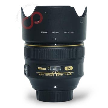 Nikon 58mm 1.4 G N AF-S, Ophalen of Verzenden, Zo goed als nieuw, Toebehoren