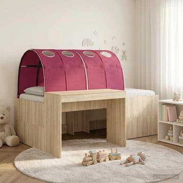 vidaXL Hoge Bed Frame met Bureau voor Kinderen 3 st Bewerkt, Verzenden, Nieuw, Bruin, Hout