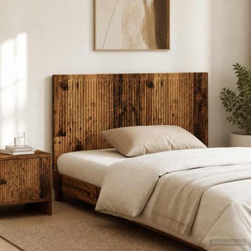 vidaXL Wandgemonteerd Hoofdeinde EDE Oud hout Bewerkt hout, Verzenden, Nieuw, Bruin, Hout