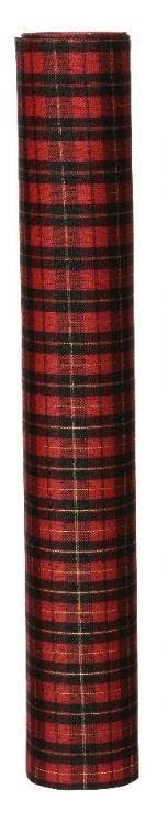 Decostof tafelloper tartan schotse ruit rood zwart fijn, Ophalen of Verzenden, Nieuw
