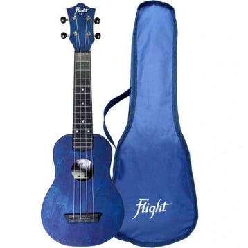 Flight TUS-35 DB Soprano Ukulele Donkerblauw met Linden Top,, Ophalen of Verzenden, Nieuw