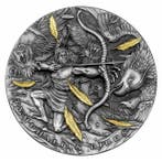 Niue. 5 Dollars 2022 2 oz $5 NZD Niue Silver Twelve Labours, Postzegels en Munten, Edelmetalen en Baren