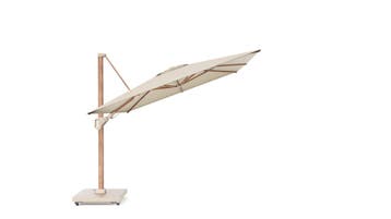 Challenger T2 premium parasol 350x260 cm teak champagne, Tuin en Terras, Ophalen of Verzenden, Nieuw