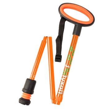 Wandelstok met ovalen handvat - opvouwbaar oranje, Ophalen of Verzenden, Nieuw