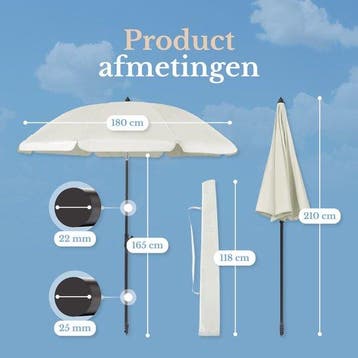 2dekans | O’DADDY® Parasol Set – Kantelbaar & Verstelbaar –, Tuin en Terras, Ophalen of Verzenden, Zo goed als nieuw