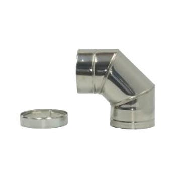 Pellet Pijp 80 Dw. Bocht 90 Graden, Huis en Inrichting, Kachels, Nieuw
