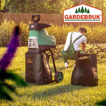 Stille hakselaar 3100W met 2 opvangzakken van elk 60 liter, Verzenden, Nieuw