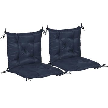 2-delige Set Zitkussens, 98 X 50 Cm Stoelkussens Met Bindlin, Verzenden, Nieuw